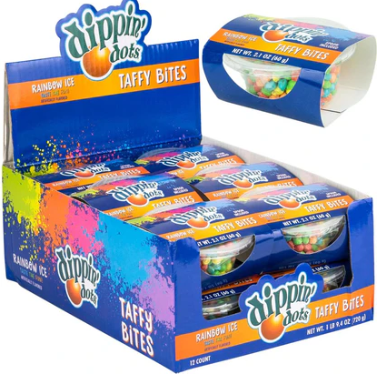 KoKo's Dippin' Dots Rainbow Ice Taffy Bites Cup 2.1oz 12ct